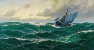 Marinestuck by Max Jensen Oil Painting