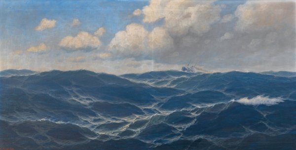 Meereslandschaft by Max Jensen - Hand-Painted Oil Painting Reproduction