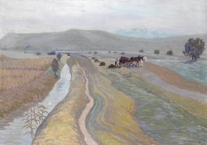 Auf dem Feld by Max Kahrer Oil Painting