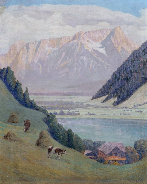 Main Product Photo of Bergsee  Painting by Max Kahrer