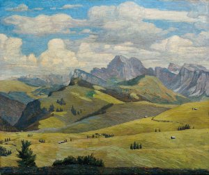 Seiser Alm by Max Kahrer Oil Painting