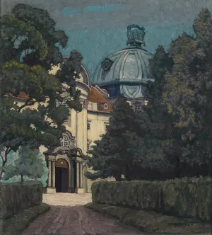 Stiftsportal Klosterneuburg by Max Kahrer Stiftsportal Klosterneuburg Oil painting by Max Kahrer