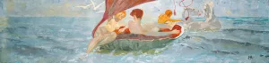 Nereiden in grosser muschel by Max Klinger Oil Painting