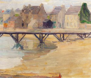 A bridge by Max Kurzweil Oil Painting