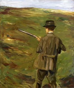 A Hunter in the Dunes by Max Liebermann - Oil Painting Reproduction