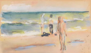 Badende am Strand by Max Liebermann Oil Painting
