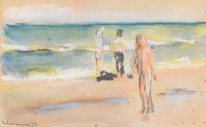 Badende am Strand by Max Liebermann Oil Painting