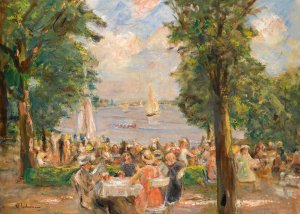 Beergarden Near The Wannsee by Max Liebermann Oil Painting