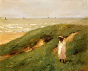 Dune Near Nordwijk with Child by Max Liebermann Oil Painting