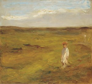 Kind in den Dunen Oil painting by Max Liebermann