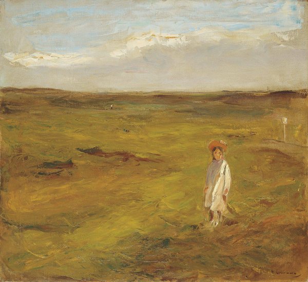 Kind in den Dunen  by Max Liebermann - Hand-Painted Oil Painting Reproduction