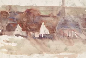 Schets van een stadsgezicht by Max Liebermann Oil Painting