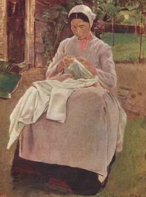 Seamstress by Max Liebermann Oil Painting