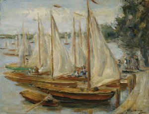 Segelboote Am Wannsee  Oil painting by Max Liebermann