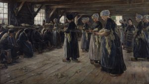 The Flax Barn at Laren by Max Liebermann Oil Painting