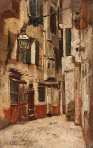 Venezianische Gasse nach rechts by Max Liebermann Oil Painting