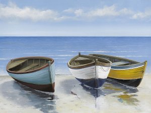 Three Boats by Max Maxx Oil Painting
