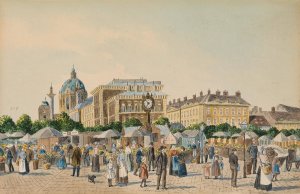 Alter Naschmarkt und Karlskirche by Max Neubauer Oil Painting