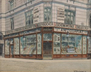 Antiquariat Plaschka by Max Neubauer Oil Painting