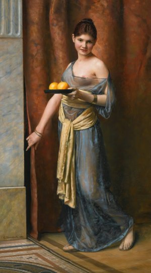The Favorite by Max Nonnenbruch Oil Painting