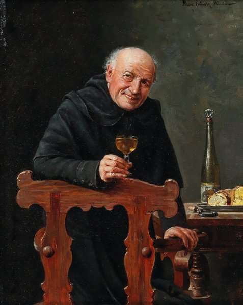 Supper by Max Scholz - Hand-Painted Oil Painting Reproduction