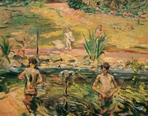 Badende Knaben by Max Slevogt Oil Painting