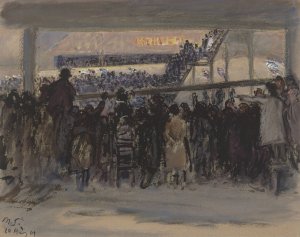 Berliner Sechstagerennen by Max Slevogt Oil Painting