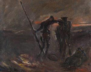 Don Quixote - Nachtwache by Max Slevogt Oil Painting