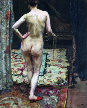 Female Nude from the Back by Max Slevogt Oil Painting