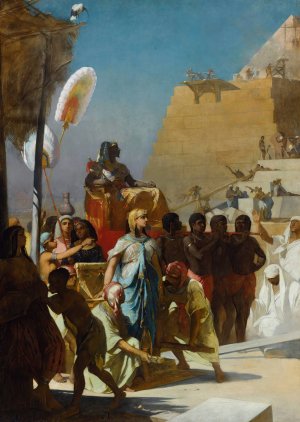 Building Of The Pyramids by Max Thedy Oil Painting