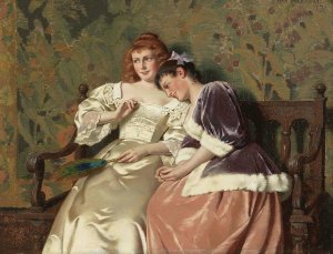 Two friends by Max Volkhart Oil Painting