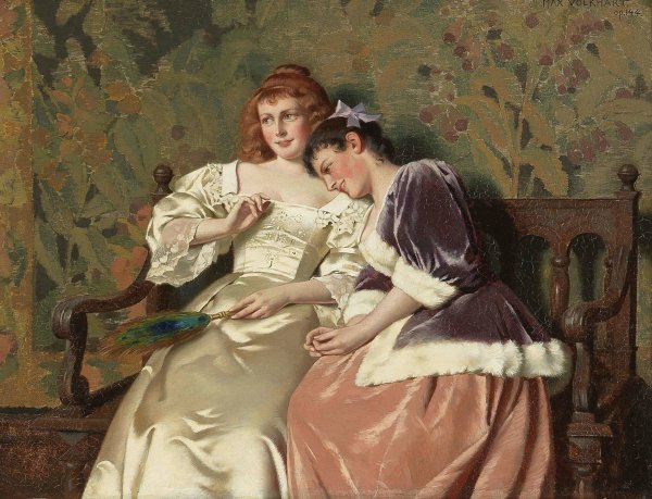 Main Product Photo of Two friends Painting by Max Volkhart