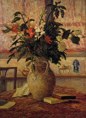 A Bouquet of Flowers in front of a Window