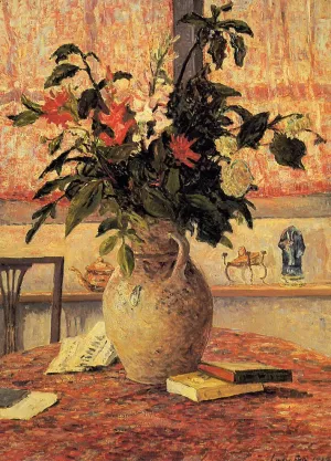 Bouquet of Flowers in Front of a Window painting by Maxime Maufra