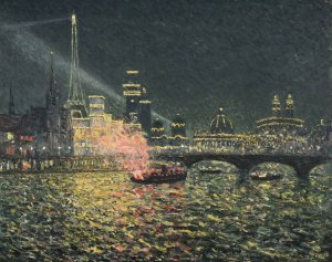 Feerie nocturne; Exposition Universelle Paris 1900 by Maxime Maufra Oil Painting