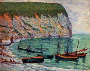 Fishing Boats on the Shore painting by Maxime Maufra