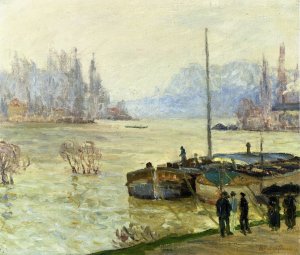 Flood Joinville-le-Pont by Maxime Maufra Oil Painting
