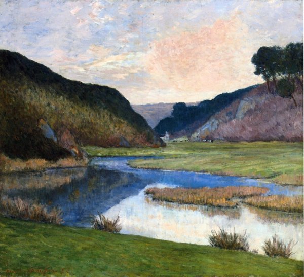 Main Product Photo of La Bretagne, Vallee du Guilly, Moelan Painting by Maxime Maufra