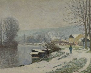 La neige a Port-Marly by Maxime Maufra Oil Painting