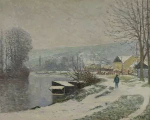 La neige a Port-Marly Oil painting by Maxime Maufra