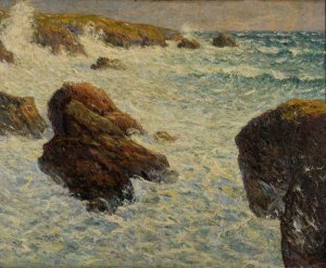 La tempete a Quiberon by Maxime Maufra Oil Painting