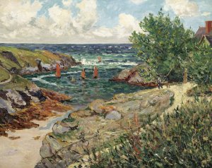 Le Port De Goulphar, Belle-ile-En-Mer by Maxime Maufra Oil Painting