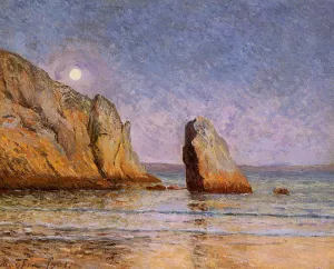 Moonrise, Bay of Douarnenez Oil painting by Maxime Maufra