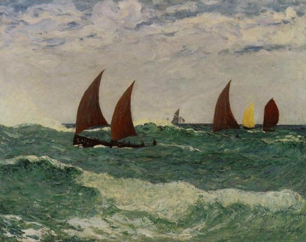 Main Product Photo of Passing through the Bar Painting by Maxime Maufra