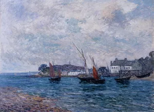 Reentering Port at Douarnenez also known as Finistere painting by Maxime Maufra