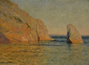 Rochers au soleil couchant by Maxime Maufra Oil Painting