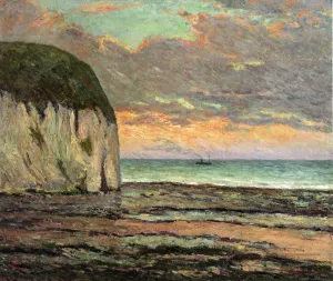 Sunset, Yport Oil painting by Maxime Maufra