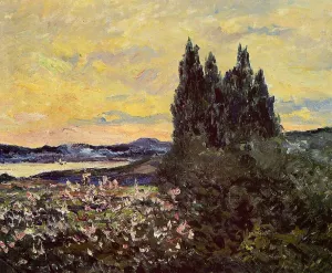 The Bay of Saint-Tropez, Evening Oil painting by Maxime Maufra