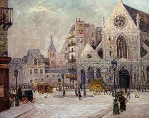 The Church of Saint Nicolas of the Fields, rue Saint Martin by Maxime Maufra Oil Painting