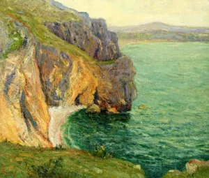 The Cliffs at Polhor, Morgat Oil painting by Maxime Maufra